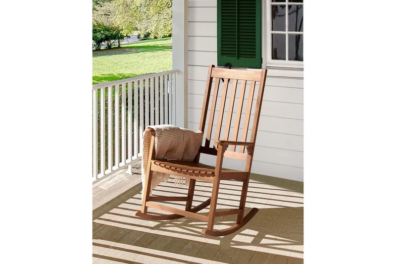 Gyngestol utendørs Emiliano - Lysebrun - Hagemøbler & utemiljø - Stoler & Lenestoler - Gyngestol utendørs