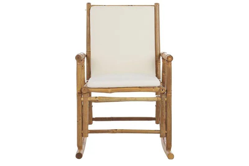 Gyngestol utendørs Vonsha - Hvit/Lys Brun - Hagemøbler & utemiljø - Stoler & Lenestoler - Gyngestol utendørs