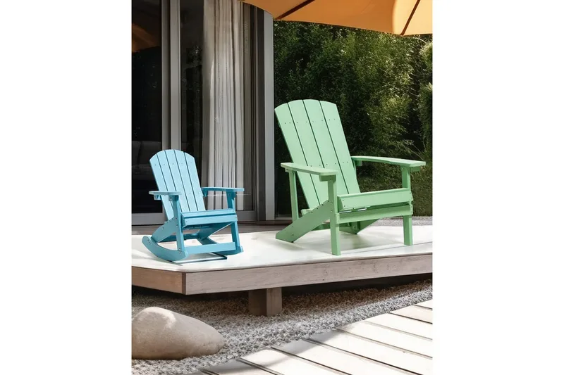 Hagegyngestol Adirondack - Blå - Hagemøbler & utemiljø - Stoler & Lenestoler - Gyngestol utendørs