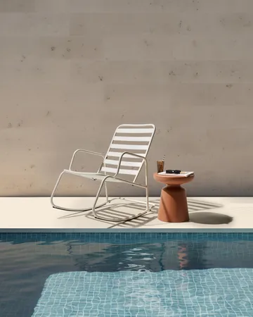 Gyngestol utendørs Turi Metall - Hvit - Hagemøbler & utemiljø - Stoler & Lenestoler - Gyngestol utendørs