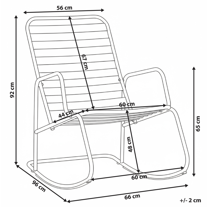 Gyngestol utendørs Turi - Svart - Hagemøbler & utemiljø - Stoler & Lenestoler - Gyngestol utendørs