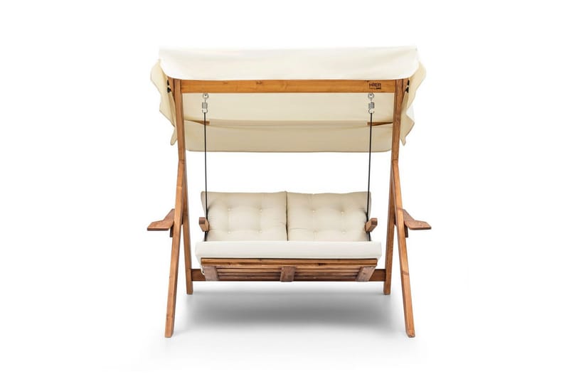 Hage dobbelsvingstol Limca Huske Krem - Krem - Hagemøbler & utemiljø - Stoler & Lenestoler - Hengestoler
