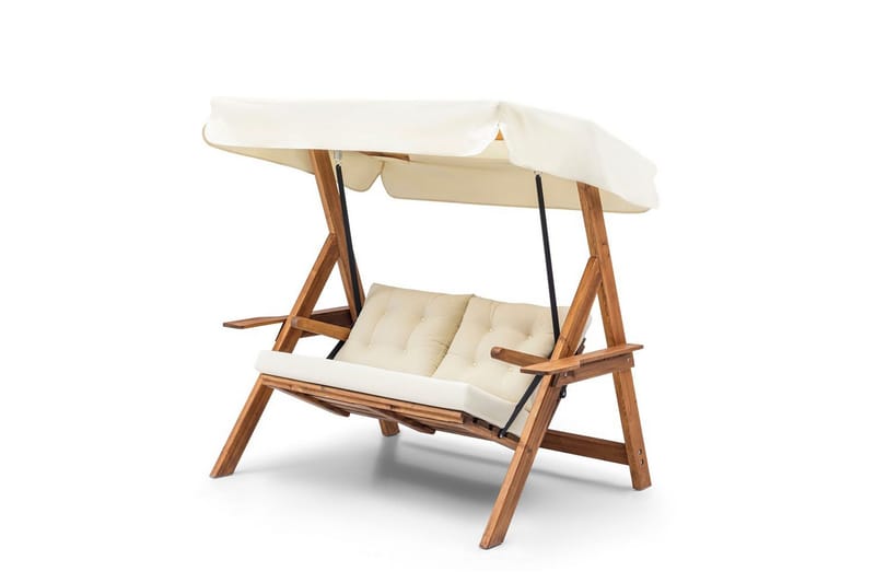 Hage dobbelsvingstol Limca Huske Krem - Krem - Hagemøbler & utemiljø - Stoler & Lenestoler - Hengestoler