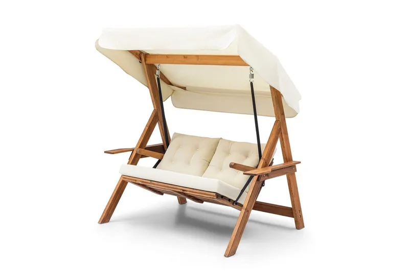 Hage dobbelsvingstol Limca Huske Krem, Krem