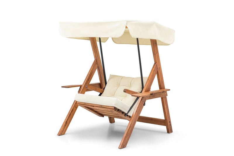 Hage enkeltsvingstol Limca Huske Krem - Krem - Hagemøbler & utemiljø - Stoler & Lenestoler - Hengestoler