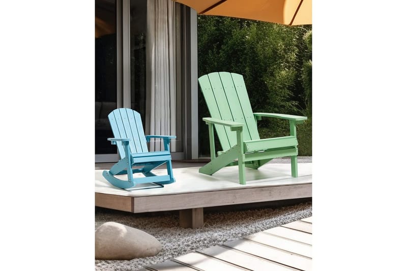 Hagegyngestol Adirondack - Blå - Hagemøbler & utemiljø - Stoler & Lenestoler - Gyngestol utendørs