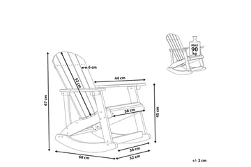 Hagegyngestol Adirondack - Rosa - Hagemøbler & utemiljø - Stoler & Lenestoler - Gyngestol utendørs