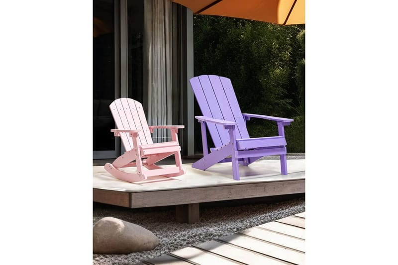 Hagegyngestol Adirondack - Rosa - Hagemøbler & utemiljø - Stoler & Lenestoler - Gyngestol utendørs