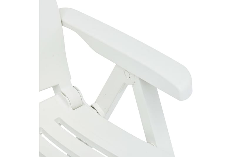 Hagelenestoler 2 stk plast hvit - Posisjonsstoler