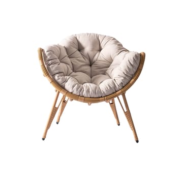 hagemøbler NO_BRAND Frittstående lenestol NUBIA 341 brun, beige - Hagemøbler & utemiljø - Stoler & Lenestoler - Utelenestoler