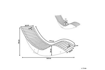 Hagesolseng Brescia II - Hagemøbler & utemiljø - Stoler & Lenestoler - Solsenger & solvogner