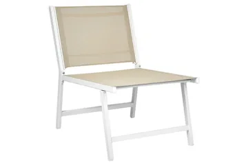 Hagestol Marceddi - Beige, hvit - Hagemøbler & utemiljø - Stoler & Lenestoler - Utelenestoler