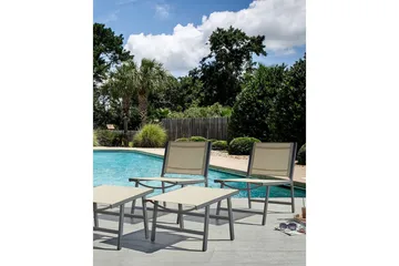 Hagestol Marceddi - Beige, svart - Hagemøbler & utemiljø - Stoler & Lenestoler - Utelenestoler