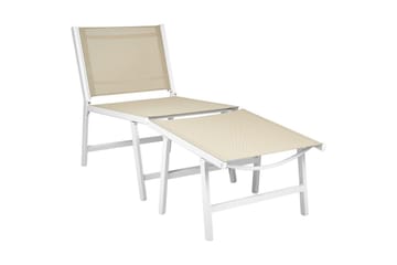 Hagestol sett med 2 Marceddi - Beige, hvit - Hagemøbler & utemiljø - Stoler & Lenestoler - Utelenestoler