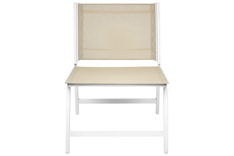 Hagestol sett med 2 Marceddi - Beige, hvit - Hagemøbler & utemiljø - Stoler & Lenestoler - Utelenestoler