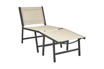 Hagestol sett med 2 Marceddi - Beige, svart - Hagemøbler & utemiljø - Stoler & Lenestoler - Utelenestoler