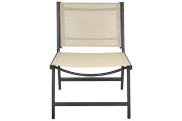 Hagestol sett med 2 Marceddi - Beige, svart - Hagemøbler & utemiljø - Stoler & Lenestoler - Utelenestoler
