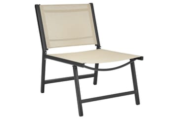 Hagestol sett med 2 Marceddi - Beige, svart - Hagemøbler & utemiljø - Stoler & Lenestoler - Utelenestoler