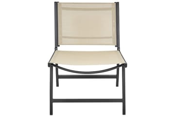 Hagestol sett med 2 Marceddi - Beige, svart - Hagemøbler & utemiljø - Stoler & Lenestoler - Utelenestoler