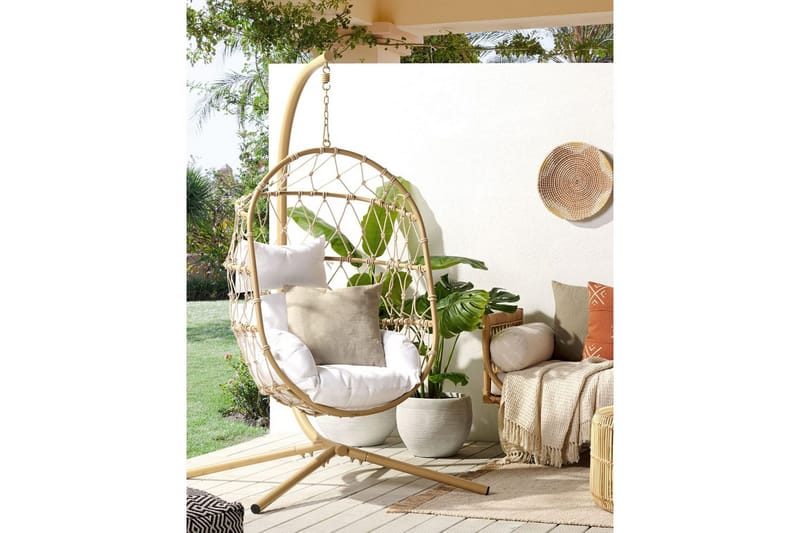 Hengestol Adria - Beige, hvit - Hagemøbler & utemiljø - Stoler & Lenestoler - Hengestoler