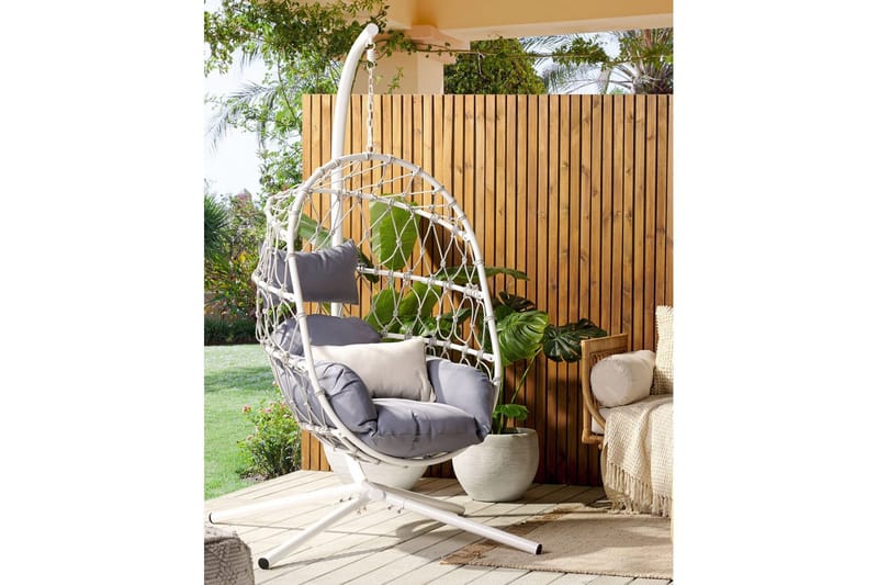 Hengestol Adria - Hvit, Grå - Hagemøbler & utemiljø - Stoler & Lenestoler - Hengestoler