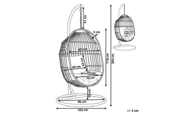 Hengestol Alba - Hvit, Grå - Hagemøbler & utemiljø - Stoler & Lenestoler - Hengestoler