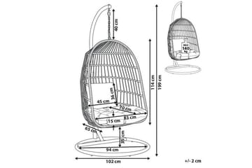 Hengestol Allera - Hvit, Grå - Hagemøbler & utemiljø - Stoler & Lenestoler - Hengestoler