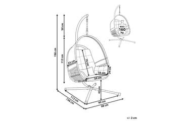 Hengestol Alviano - Mørk grå - Hagemøbler & utemiljø - Stoler & Lenestoler - Hengestoler