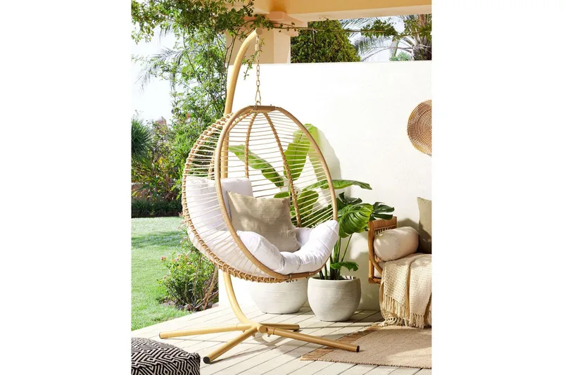 Hengestol Arco - Beige, hvit - Hagemøbler & utemiljø - Stoler & Lenestoler - Hengestoler