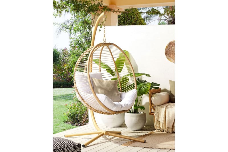 Hengestol Arco - Beige, hvit - Hagemøbler & utemiljø - Stoler & Lenestoler - Hengestoler