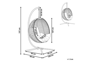 Hengestol Arco - Hvit, Grå - Hagemøbler & utemiljø - Stoler & Lenestoler - Hengestoler