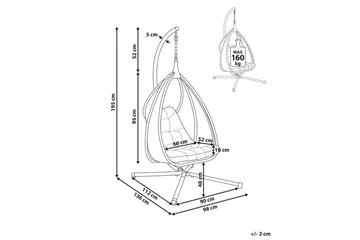 Hengestol Avegno - Lys grå - Hagemøbler & utemiljø - Stoler & Lenestoler - Hengestoler