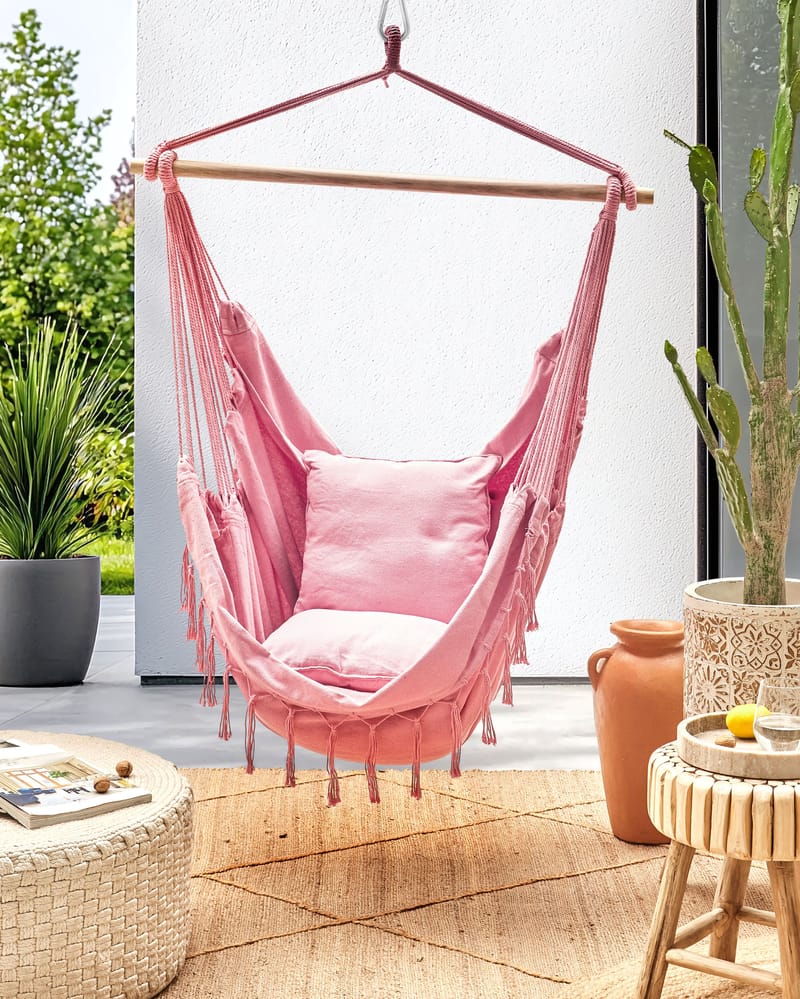 Hengestol utendørs Bonea Bomull - Rosa - Hagemøbler & utemiljø - Stoler & Lenestoler - Hengestoler