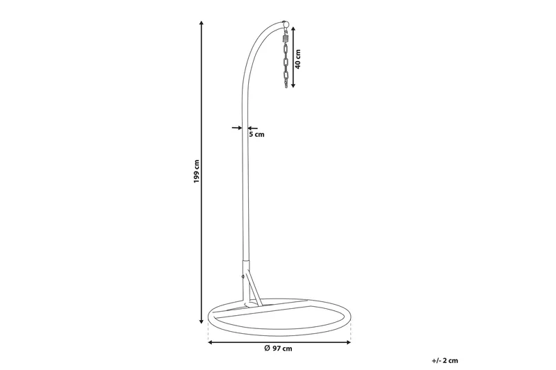 Caponetto Stativ til Hengestol - Svart - Hagemøbler & utemiljø - Stoler & Lenestoler - Hengestoler