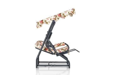 Casula Hengestol med Tak - Grå/Blomstrete - Hagemøbler & utemiljø - Stoler & Lenestoler - Hengestoler