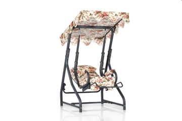 Casula Hengestol med Tak - Grå/Blomstrete - Hagemøbler & utemiljø - Stoler & Lenestoler - Hengestoler