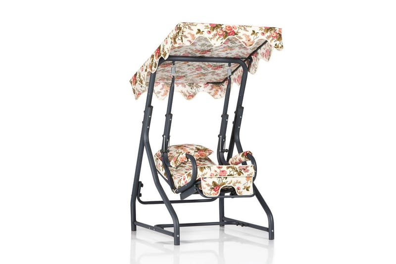 Casula Hengestol med Tak - Grå/Blomstrete - Hagemøbler & utemiljø - Stoler & Lenestoler - Hengestoler