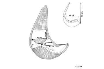 Hacksta Hengestol - Beige - Hagemøbler & utemiljø - Stoler & Lenestoler - Hengestoler
