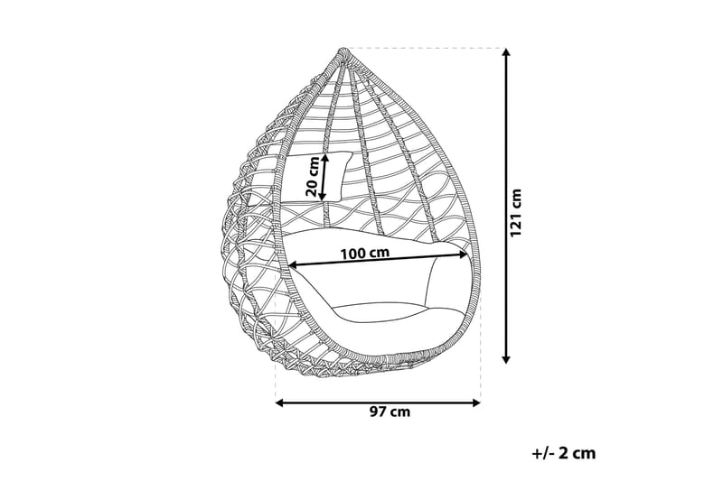 Hengestol Broakulla - Beige - Hagemøbler & utemiljø - Stoler & Lenestoler - Hengestoler
