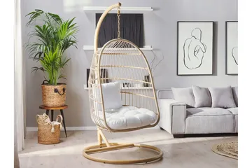 Hengestol med Stativ tau beige ALL - Tre / Natur - Hagemøbler & utemiljø - Stoler & Lenestoler - Hengestoler