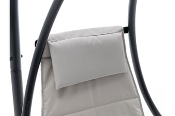 Hengestol Utendørs – Hengestol – Hengestol med stativ og tak for balkong og uteplass - Svart|Grå - Hagemøbler & utemiljø - Stoler & Lenestoler - Hengestoler