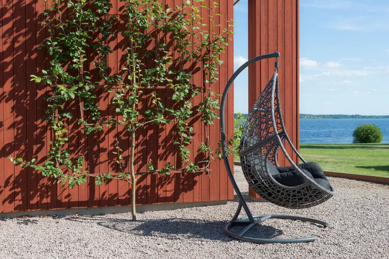 Hillerstorp Droppen hengestol utendørs 120x125 cm - Svart/hvit - Hagemøbler & utemiljø - Stoler & Lenestoler - Hengestoler