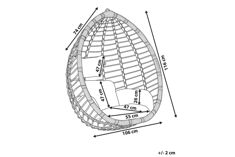 Parylak Hengestol - Grå - Hagemøbler & utemiljø - Stoler & Lenestoler - Hengestoler
