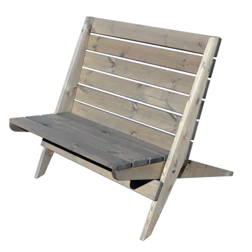 Hillerstorp EcoFurn utestol Granny Double furu oljet grå - Grå - Hagemøbler & utemiljø - Stoler & Lenestoler - Utelenestoler
