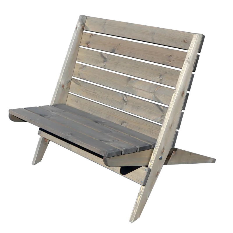 Hillerstorp EcoFurn utestol Granny Double furu oljet grå, Grå