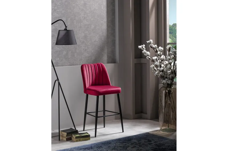 Huddy Barstol Utomhus 99 cm - Rød/Sort - Hagemøbler & utemiljø - Stoler & Lenestoler - Barstoler utendørs