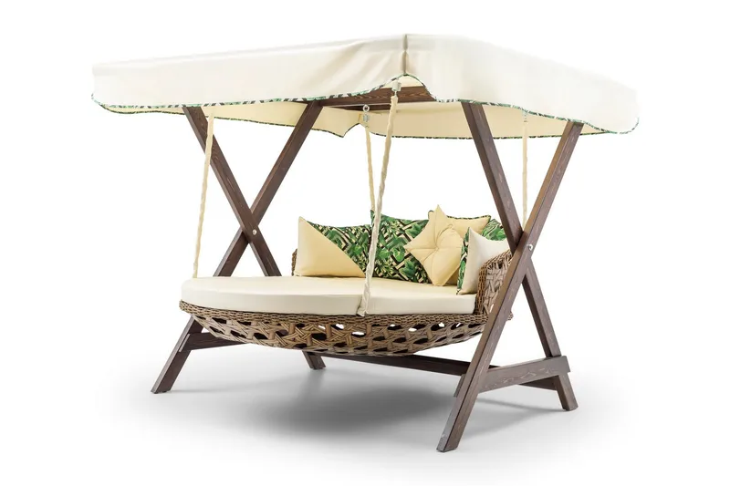 Hux Hengestol 188x140 cm - Krem - Hagemøbler & utemiljø - Stoler & Lenestoler - Hengestoler