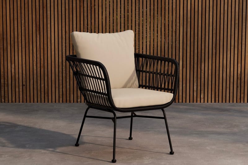 Isola spisestol utendørs, Svart