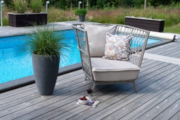 Lenestol Hillerstorp Jet Set Lounge - Beige - Hagemøbler & utemiljø - Stoler & Lenestoler - Utelenestoler