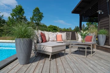 Lenestol Hillerstorp Jet Set Lounge - Beige - Hagemøbler & utemiljø - Stoler & Lenestoler - Utelenestoler